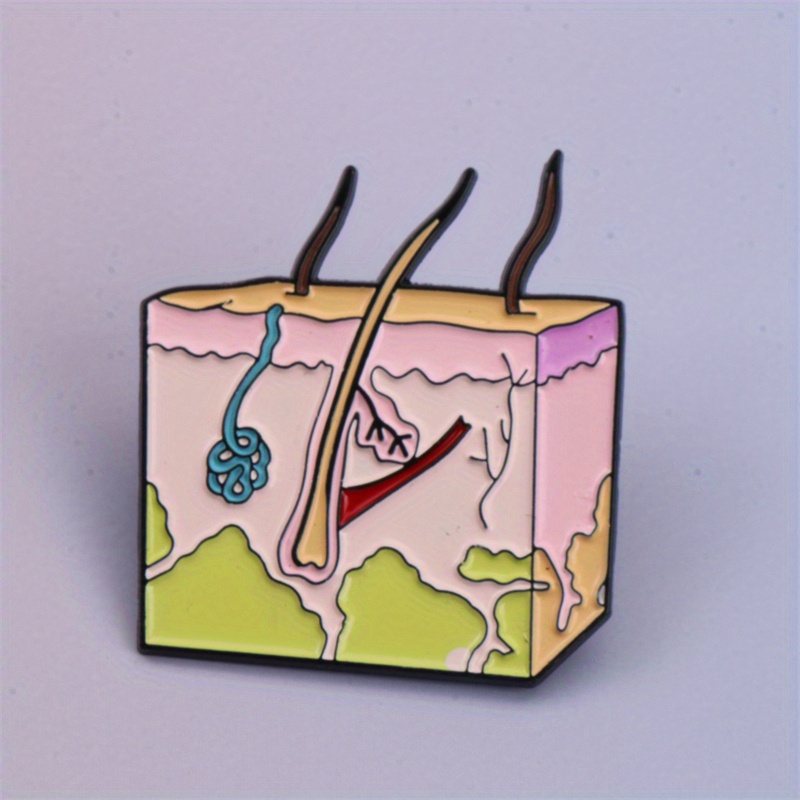 Fun cell brooch, metal badge that enhances charm and temperament, suitable for decorating backpacks, hats and clothes, the perfect accessory gift for a friend for the holidays Decorative tie