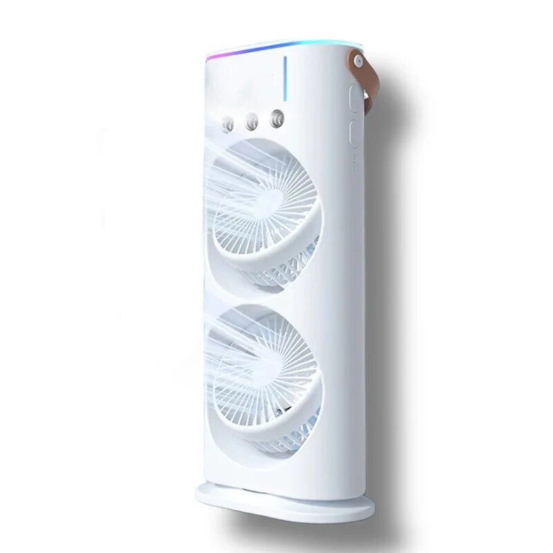3 Speeds Mini Desk Fan with LED Light Quiet Portable Air Cooler USB Rechargeable Table Fan for Office Home Study Travel Cooling Fan | Products Book