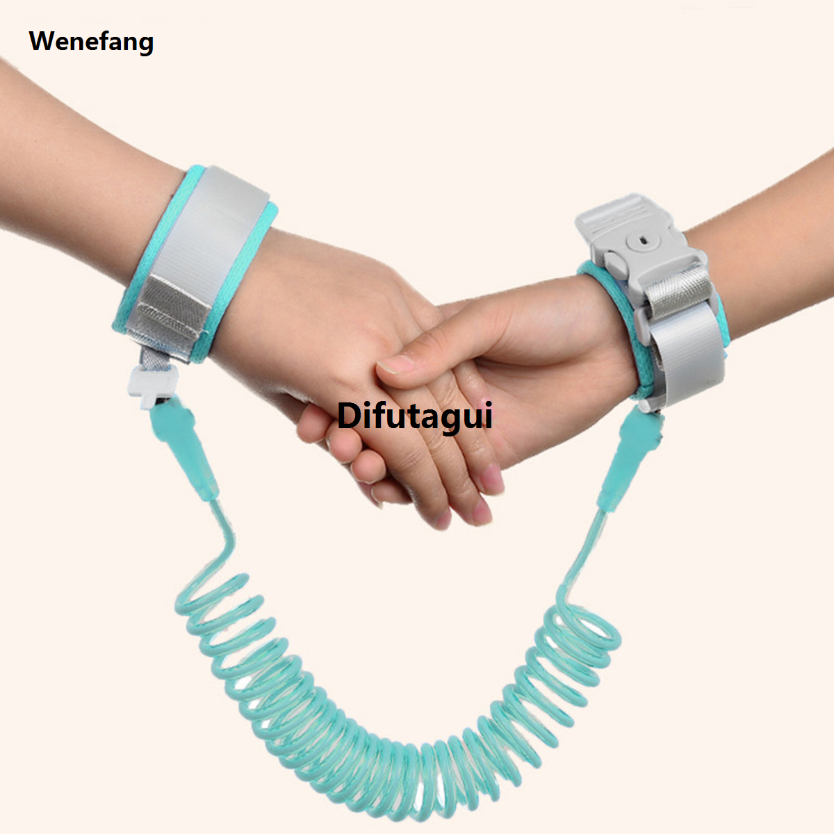 Difutagui Wenefang Anti Lost Wrist Link Toddler Safety Leash with 2025 New Hot Selling Key Lock Babies Kids 4.92ft Pink Green