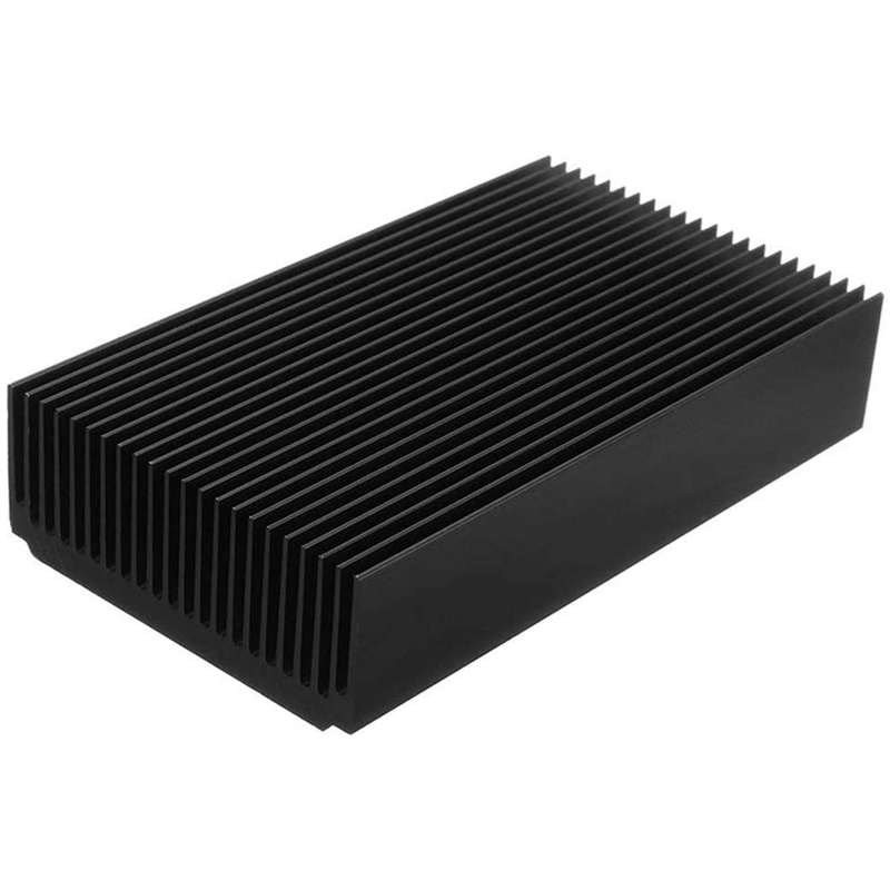 FORIDE 4X Aluminum Large Heatsink 4.72 x 2.72 x 1.06 Inch /120 x 69 x 27 mm Heat Sink Cooling Black Oxide Radiator 22 Fin