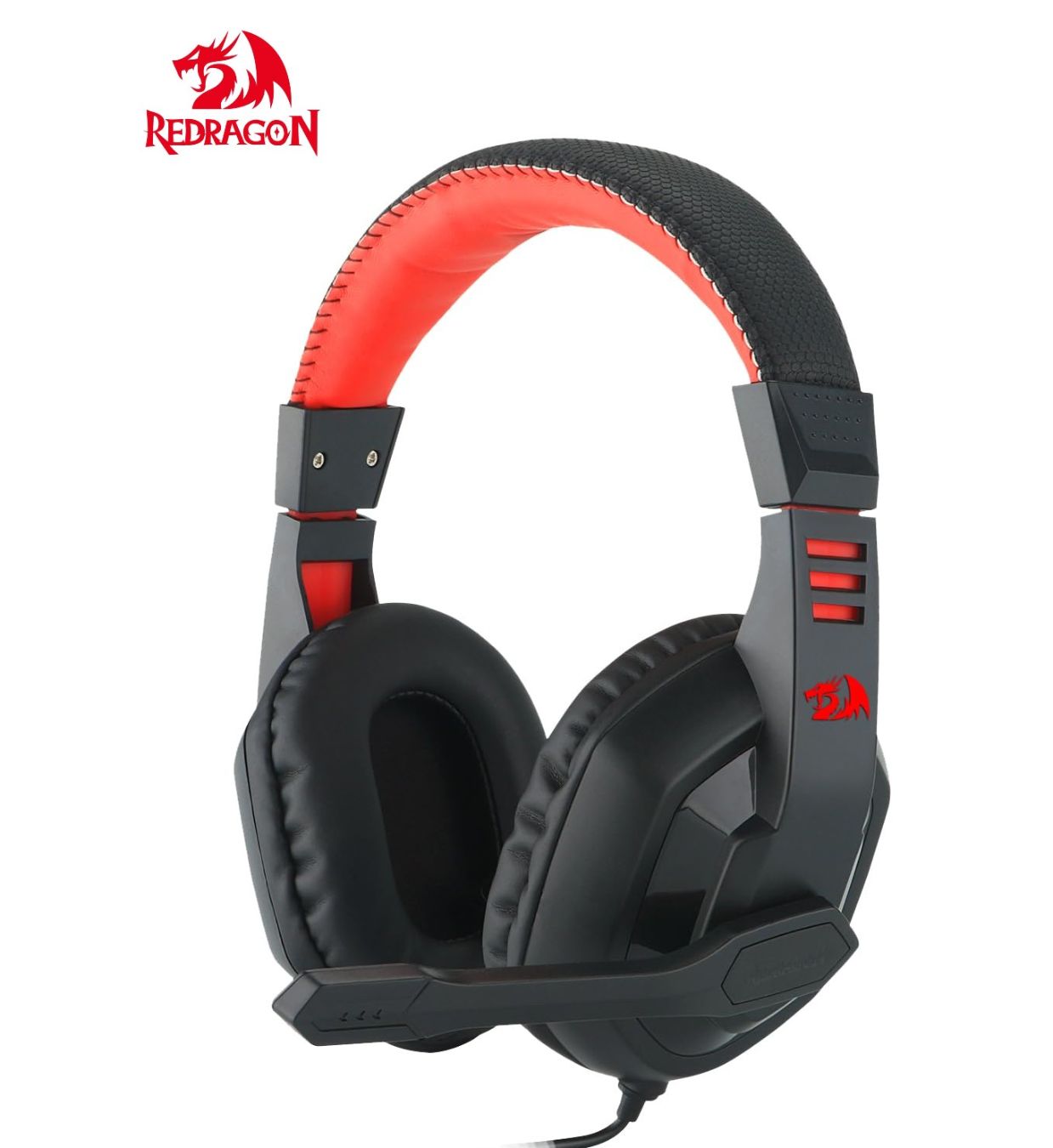 Redragon H120 Wired Over-Ear Gaming Headset with Microphone and Volume Control for Mobiles/Smart Devices, PC and PS4 (Black)