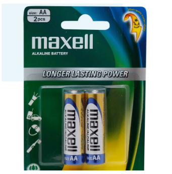 Maxell Alkaline Long Discharge Life AA Sized 1.5v Battery (2 Pcs)