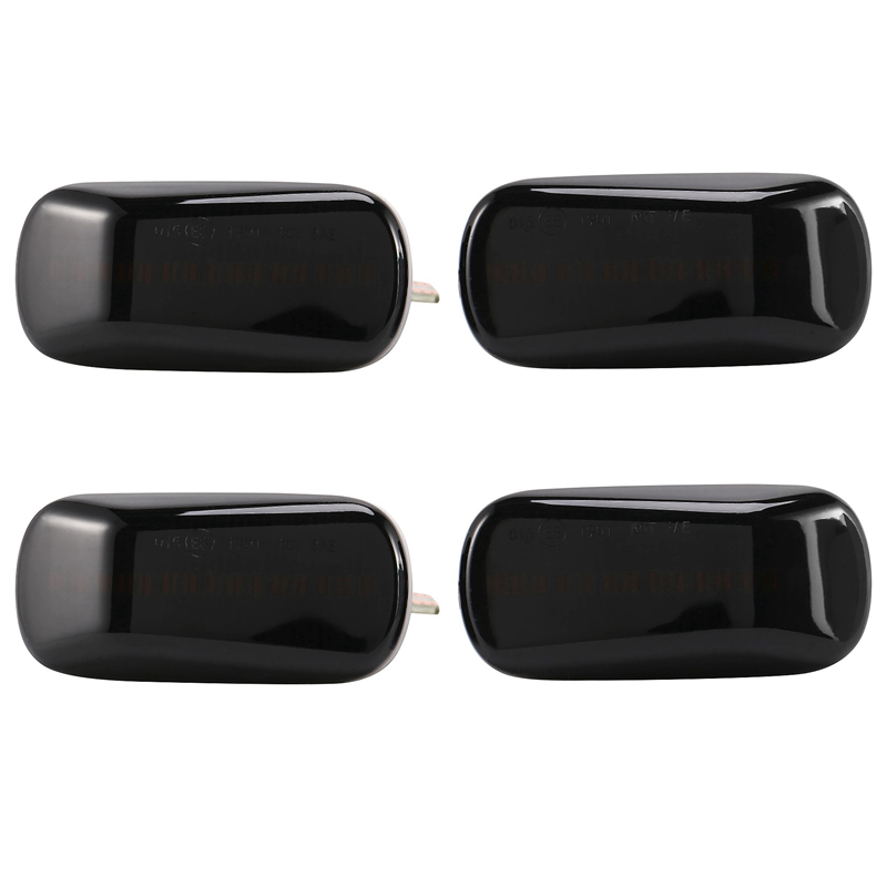 FORIDE 4x Car LED Dynamic Side Marker Signal Lamp Light Turn Lamp for Accord -V Fit Jazz Black