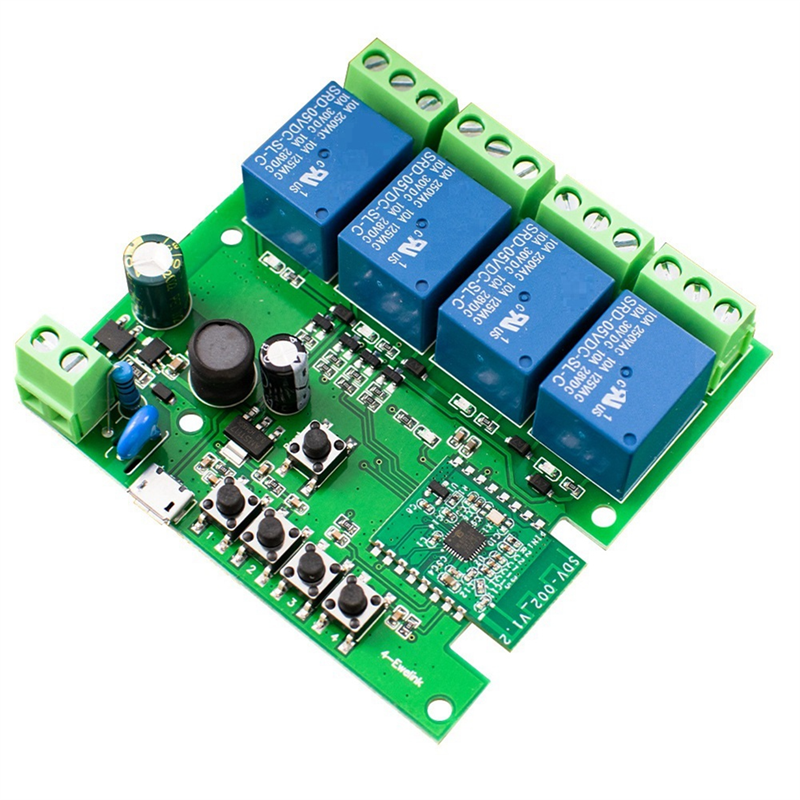4CH Smart Switch Module Self-Locking and Timing Switch Wireless WIFI Remote Control