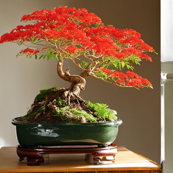 10+ Bonsai Gulmohar Seed, Can Grow All Over Nepal