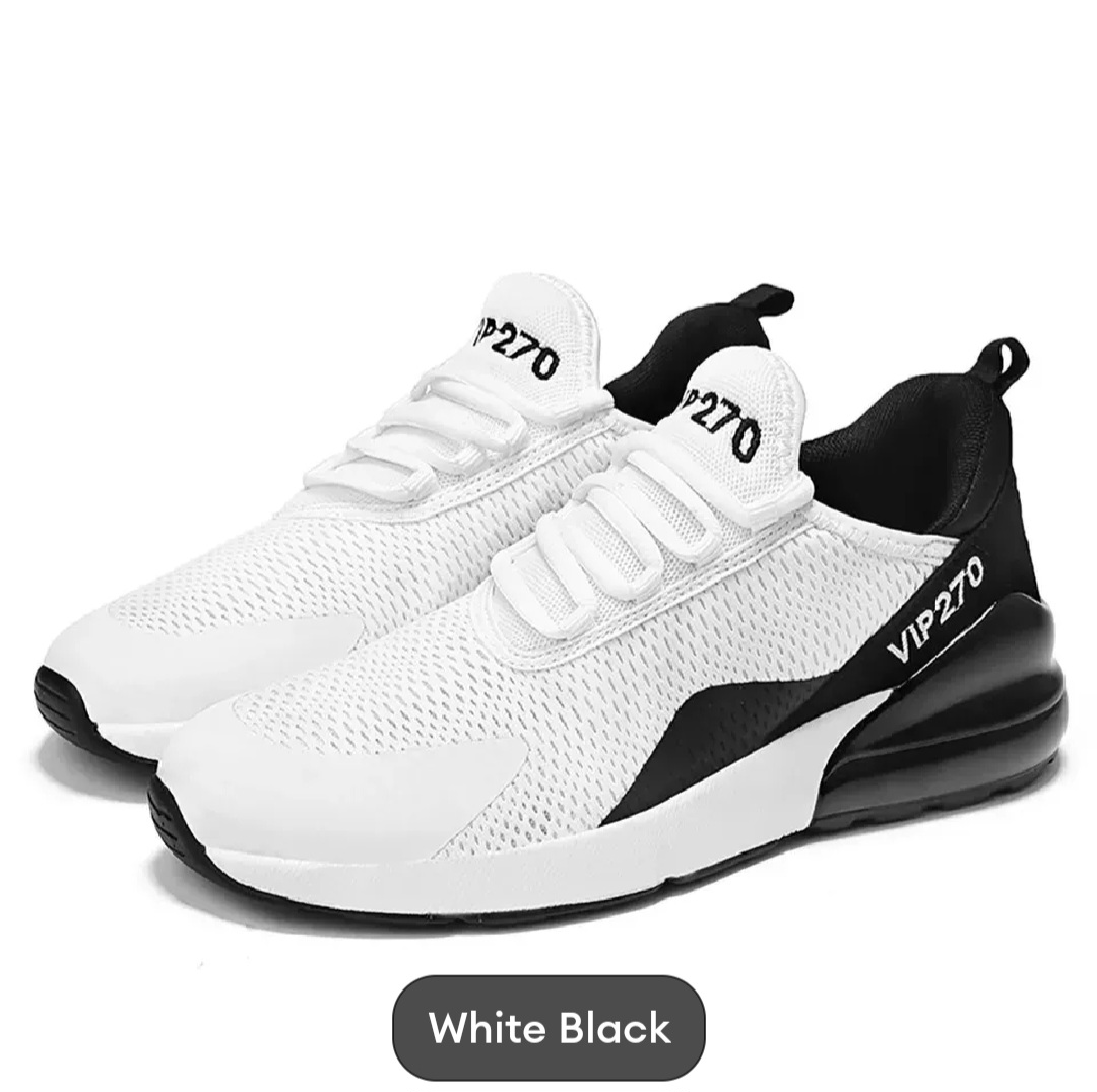 White Black New Running Shoes For Men Air Cushion Mesh Breathable Fitness Trainer Sport Shoes Men Sneakers (P444)