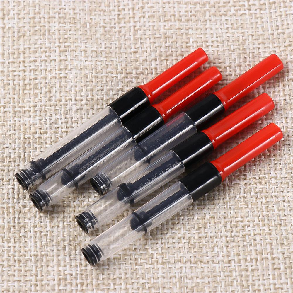 5PCS 3.4MM Meet International Standards Plastic Pump Cartridges Fountain Pen Ink Converter Office School Stationery