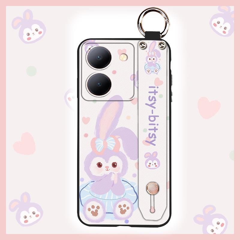 Shockproof Back Cover Phone Case For VIVO Y77t 5G/Y36 5G/Y27 5G Soft case Durable Lanyard Cartoon Anti-knock protective