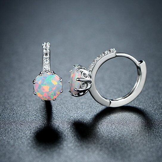 【Happy LifeStore】2023 New Boho Female White Earrings Silver Color Earrings For Wo Handmade Fashion Jewelry
