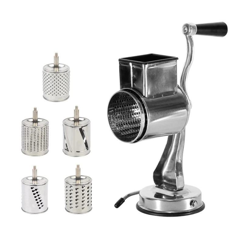 Multifunctional Vegetables Slicer Vegetable Mill Grater with 5 Drums Shredder Graters Potato Carrot Shredder