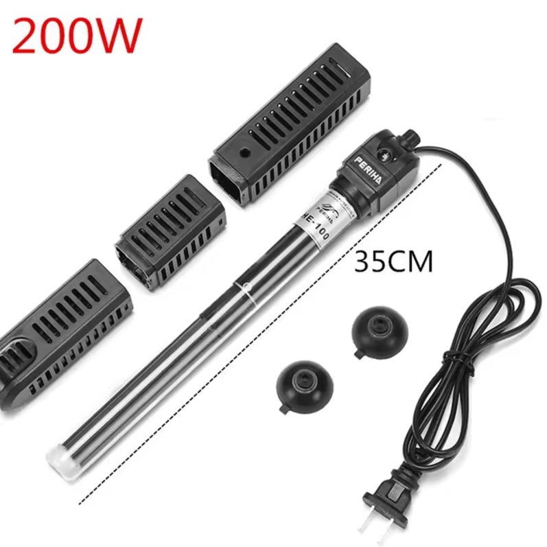 Periha 200w Automatic Aquarium Heater With Protective Case By Crown Aquatics