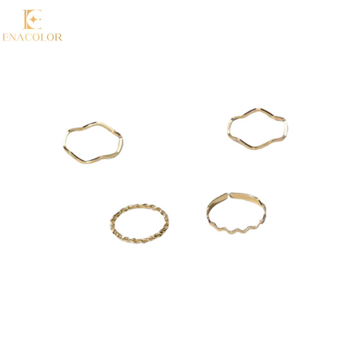 Enacolor Korean New Heart Set Rings for Girls Fashion Accessories Women