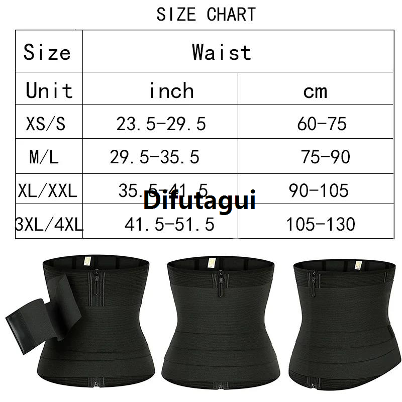 Difutagui Women Waist Trainer Cincher 9 Steel Bones Body Shaper Adjustable New style Tummy Control Snatch Me Up Wrap Stretch Bands Slim Body Shaper