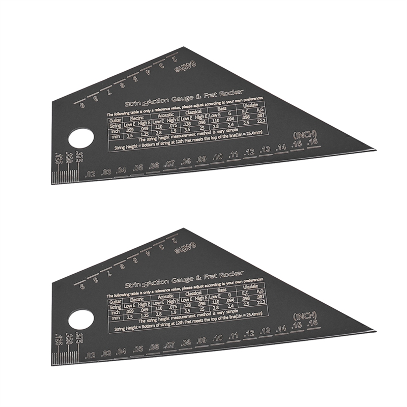 FORIDE 2X Fret Leveling Tool Guitar Bass Neck Fingerboard Measuring Ruler Stainless Steel Fret Rocker Guitar Luthier Tool