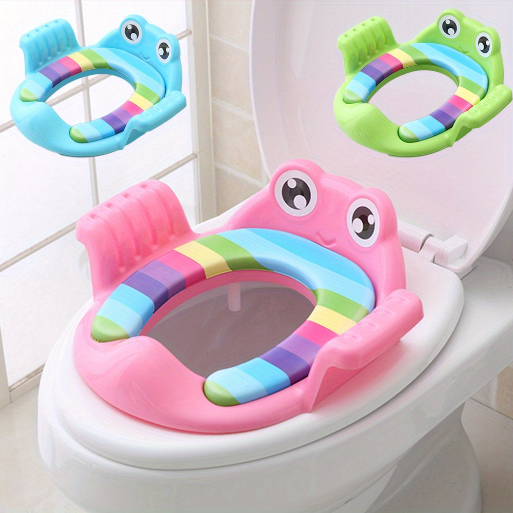 Colorful Folding Potty Seat for Kids - Portable, Anti-Slip Toilet Training Seat with Cute Cartoon Design | Travel-Friendly Baby Urinal Seat for Boys & Girls