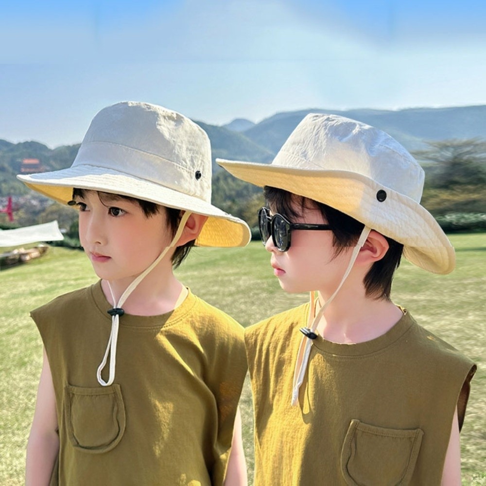 Fashion Solid Color Children's Sun Hat Big Brim Sun Protection Kids Sunscreen Hat Breathable Thin Summer Sunshade Hat Sun Visor