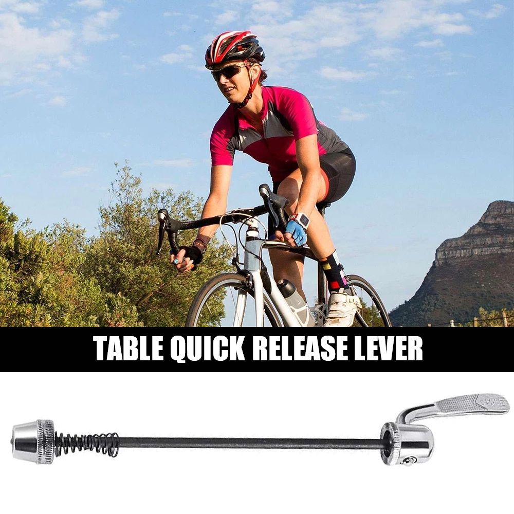 Bicycle Parts Steel 19cm Road Front Rear Axle Bike Trainer Wheel Hub Skewer Wheel Tire Lever Quick Release Skewer