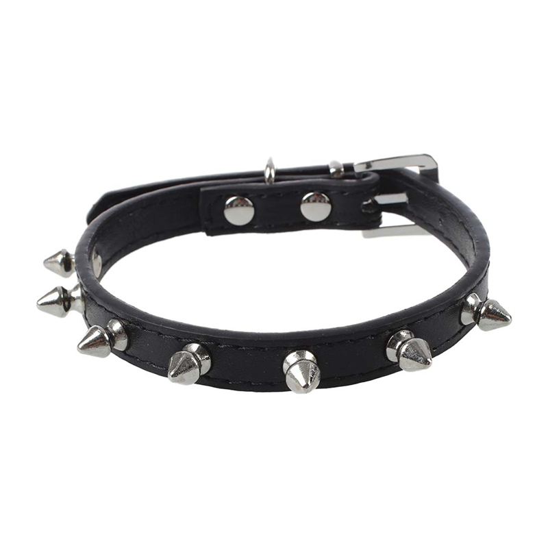 FORIDE 2X Dog Collar Dog Collar Belt Collars Black Adjustable S