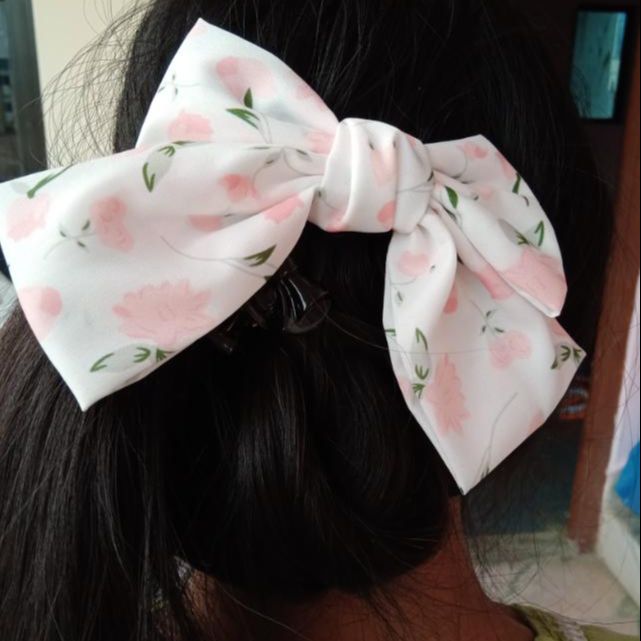 Trendy Bow Ribbon Barrette K-Pop Style Hair Clip Hair Band Check Pattern For Women's
