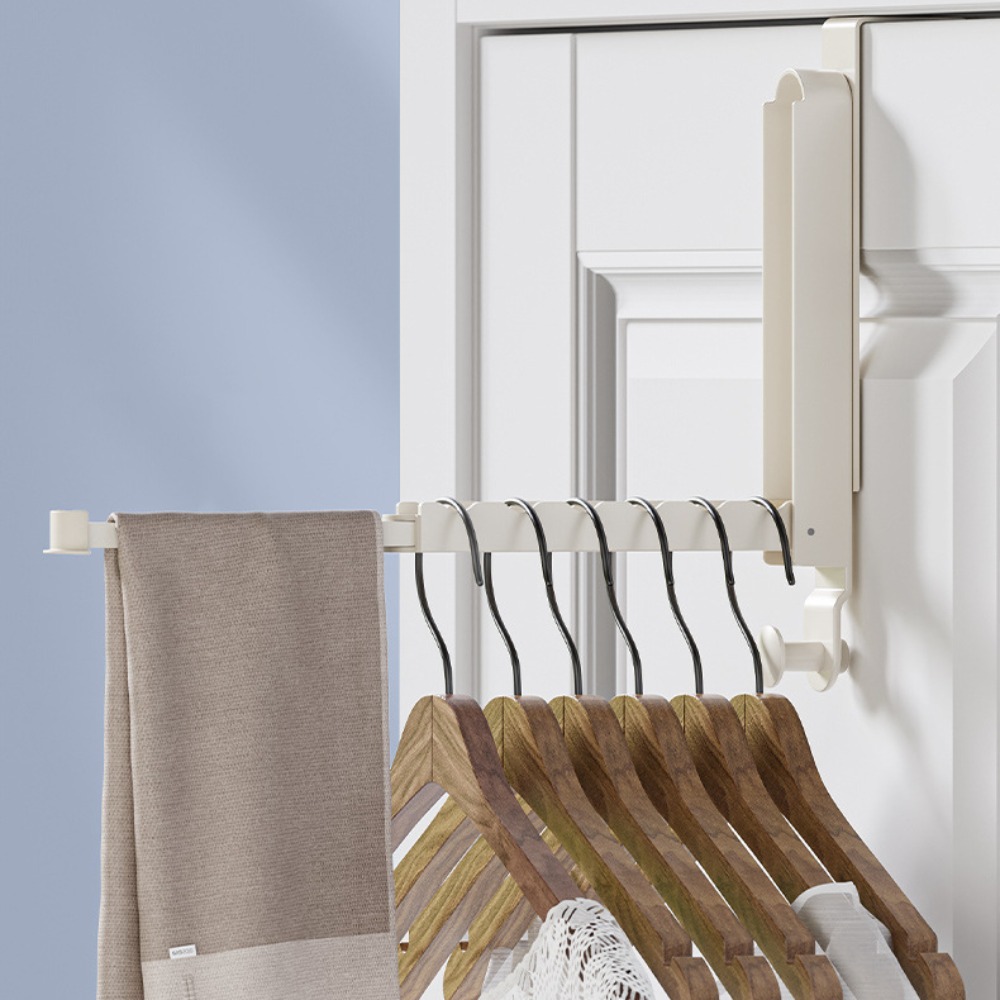 New Aluminum Alloy Clothes Drying Rack Folding Adhesive Coat Rack Heavy Duty Portable Wall Hooks Door