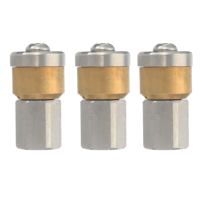 JINMY 3X Steel Pressure Washer Drain Sewer Cleaning Pipe Jetter Rotary Nozzle 3 Jet 1/8 Inch F