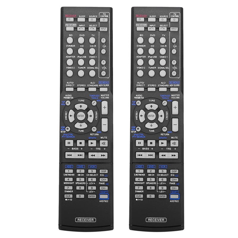 JAERBEE 2X New Remote Control Fit for Pioneer VSX-521/AXD7660/VSX-422-K/AXD7622 AV Receiver