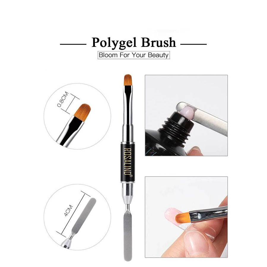 1 Piece Poly Gel Brush Double Side Nail Art Brushes For Manicure Poly Nail Gel Tip Extension