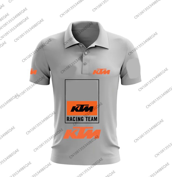 HOT 2025 Summer New KTM Men's Shirts Printed Shirts Original Motorcycle POLO Men's T-Shirts Men's Oversized T-Shirts