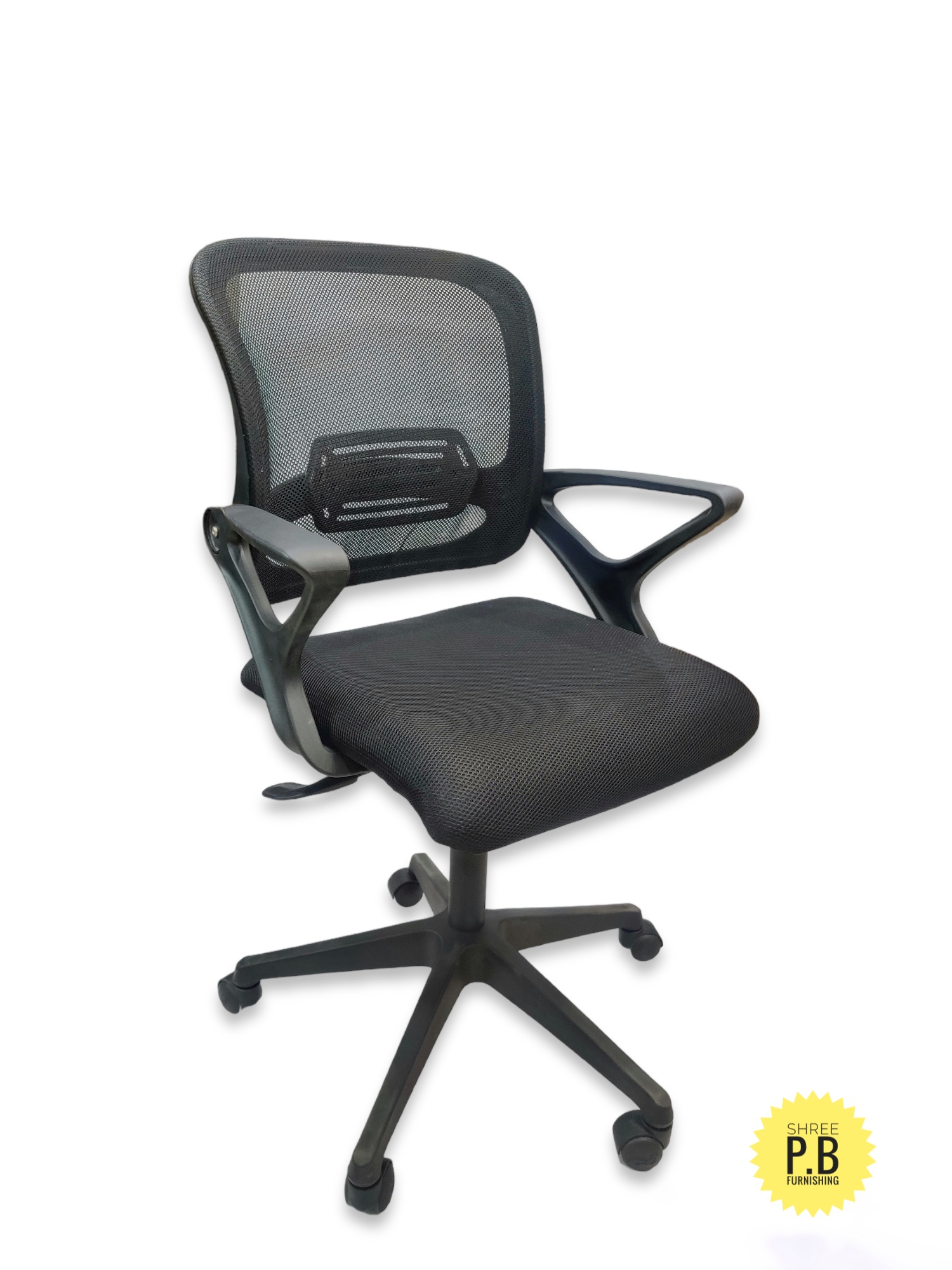 Net solid office Revolving Chair Medium Back black