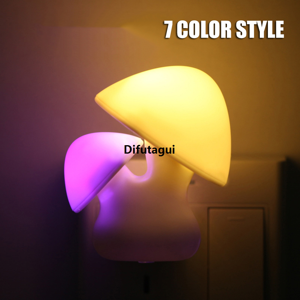 Difutagui Children's Breastfeeding Comfort Style Color 7 LED Fungus Night Fifty percent discount Light Mushroom VOOMVA [VA] Cute Dream Light Mini Baby Night