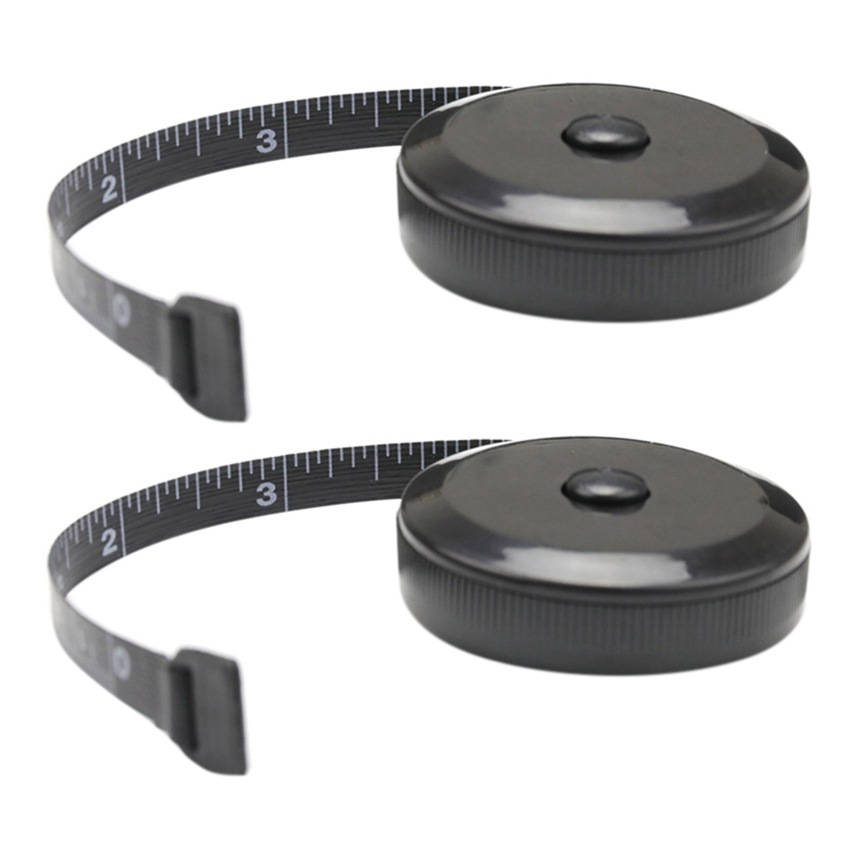 fasdaga 2X Tape Measure for Body Measuring Tape for Body Cloth Measuring Tape for Sewing Tailor (Retractable Dual Sided Black)