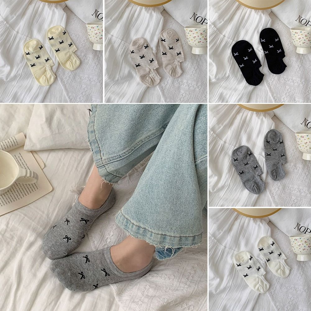 New Breathable Short Socks Harajuku Street Casual Thin Socks Solid Color Cotton Sweet Stockings