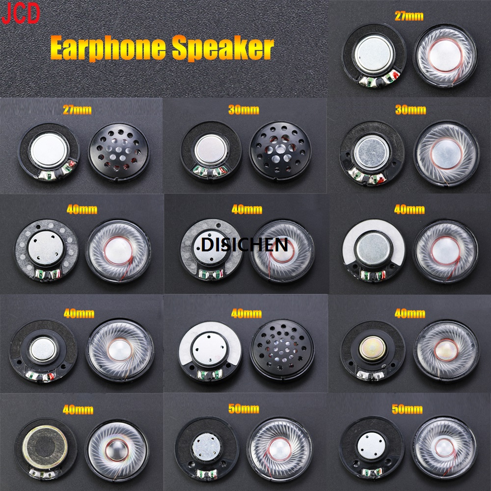 DISICHEN JCD 1pcs 27mm 30mm 40mm 50mm Driver Hifi Bluetooth White Magnetic Headphone Speaker High-end Earphone Diy Loudspeaker Parts Original
