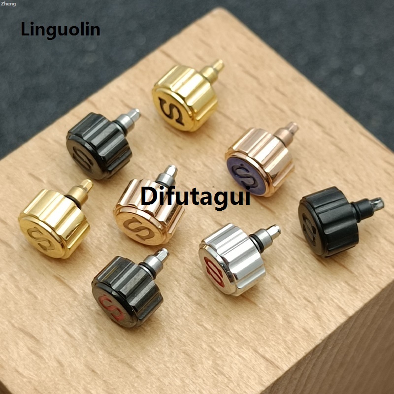Difutagui Linguolin Replacement crown KX007-6 calibre S35NH/3 watch crown Fifty 【2025 Version】 percent discount hand silver gold black S watch parts NH/34NH