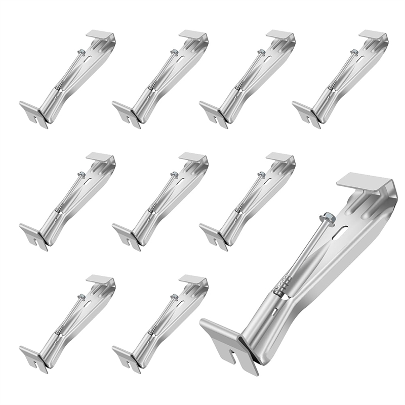 ARELENE 5inch 10 Pack Gutter Hangers, with Pre-Inserted Screw, Aluminum Gutter Brackets for Repairing Sagging Rain Gutters