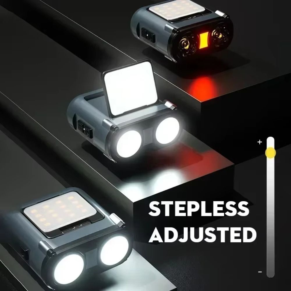 Cave Exploration Sensor COB LED Headlamp Rechargeable 5 Light Modes Head Flashlight Waterproof Dual Light Design LED Head Light Trekking