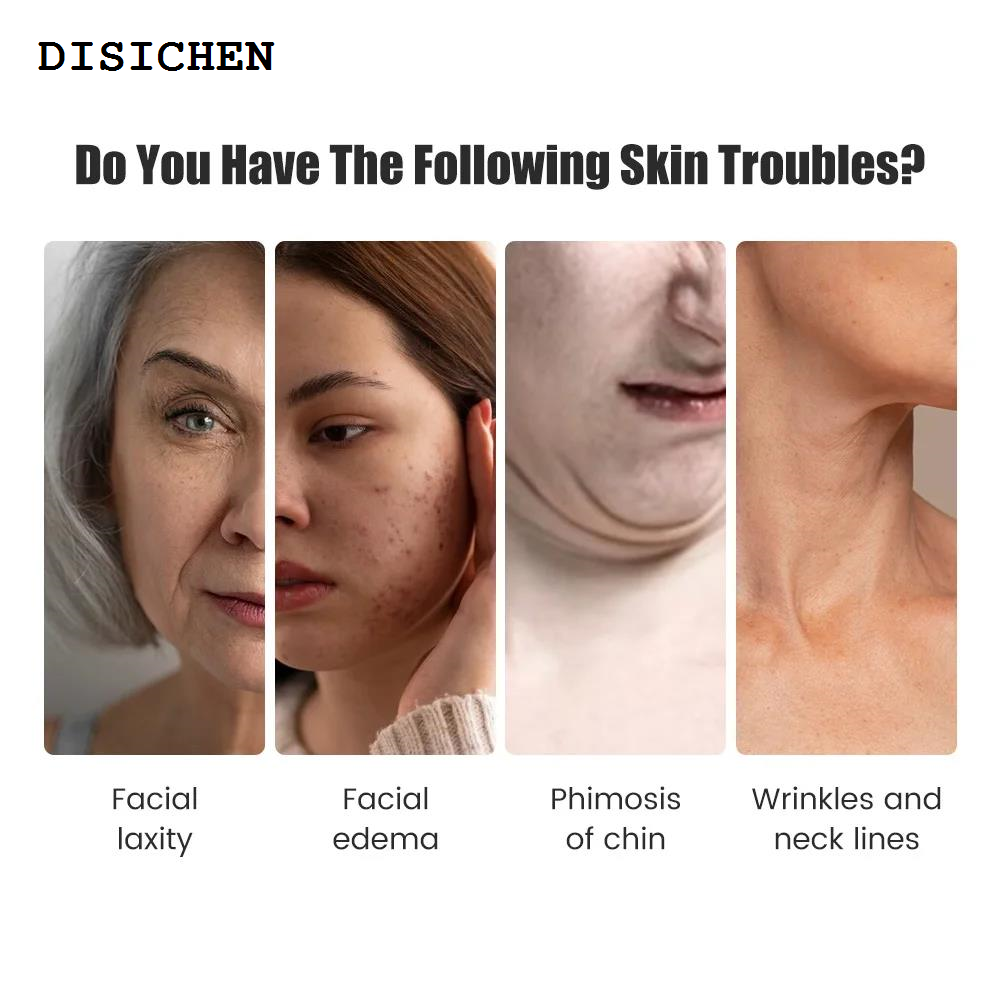 DISICHEN 2025 New Electric Face Lifting Machine Massage Vibration Roller Facial Roller Massager Reduce Double Chin Removal V Line Lift Beauty Belt
