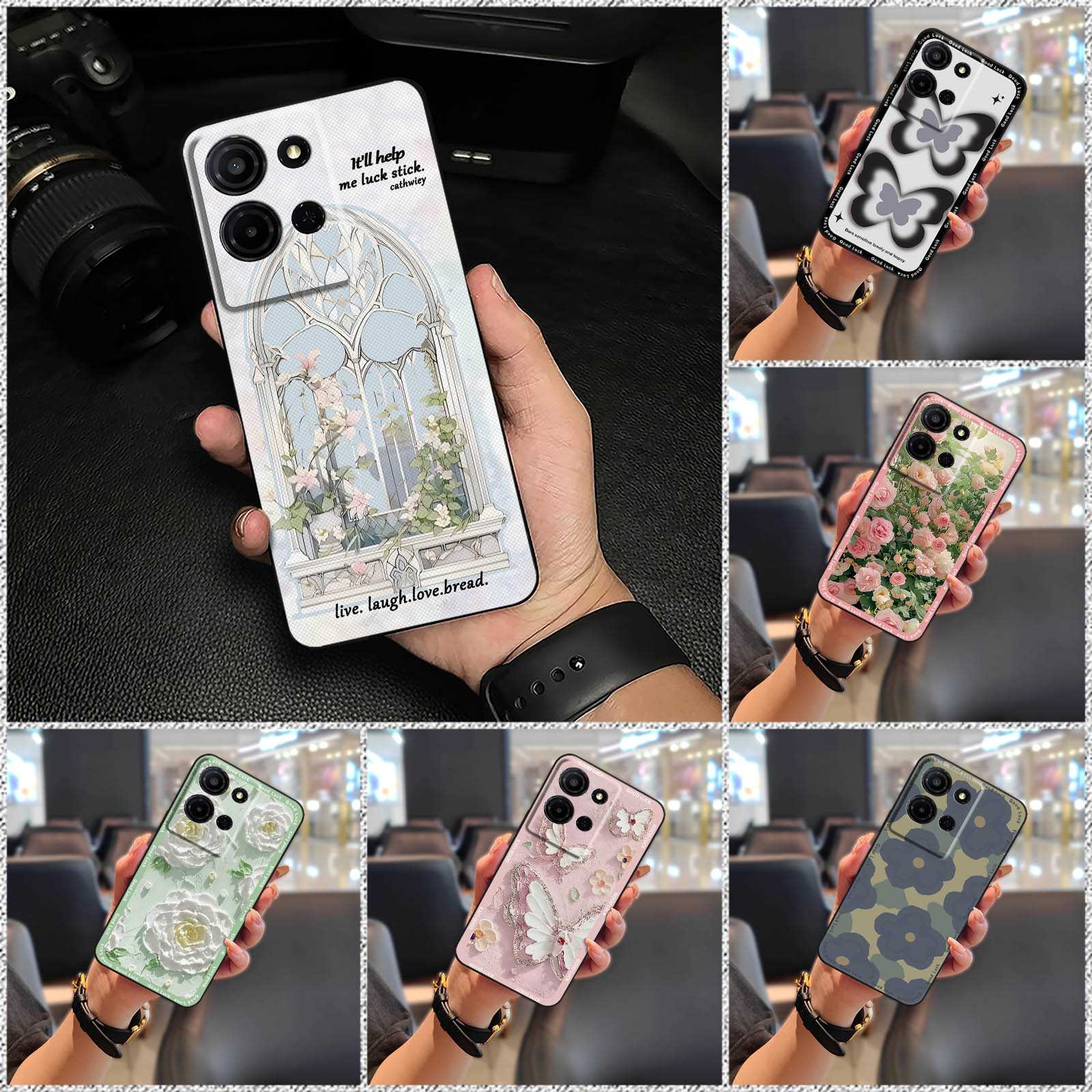 Fashion Design Phone Pouch Phone Case For TCL K32/K33 flower Cute Dirt-resistant Soft case Cartoon Durable Back Cover