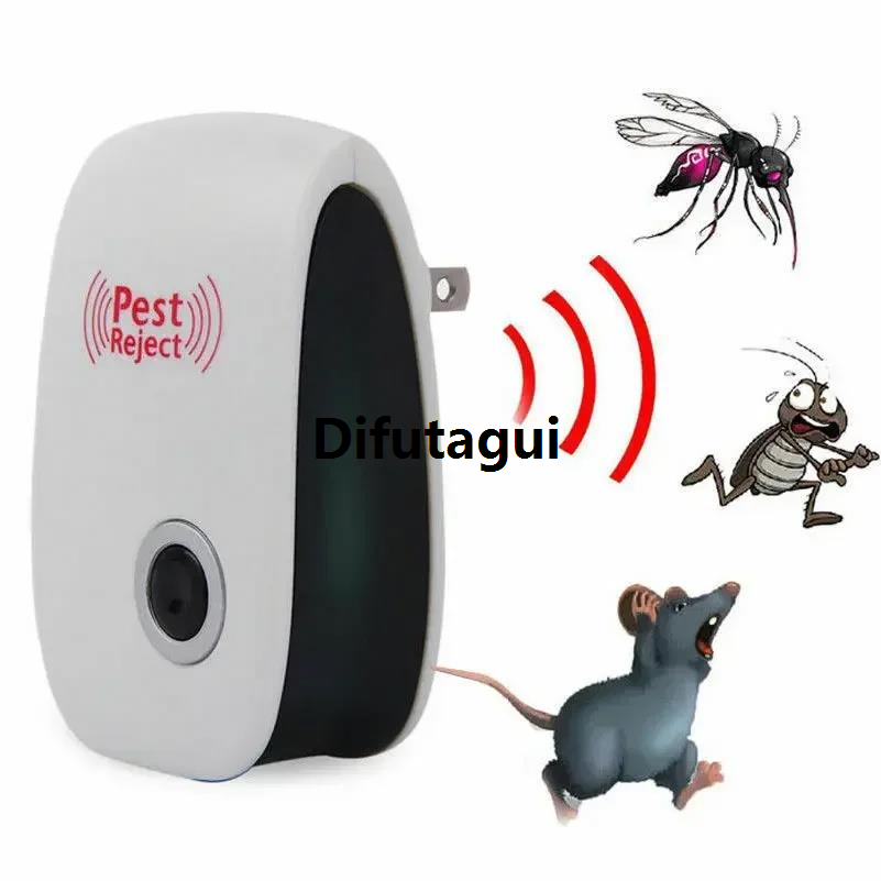 Difutagui Electric Ultrasonic Pest Repeller Anti Mosquito Rodent Control Indoor New style Bug Cockroach Insect Killer Zapper Repellent EU/US/UK Plug
