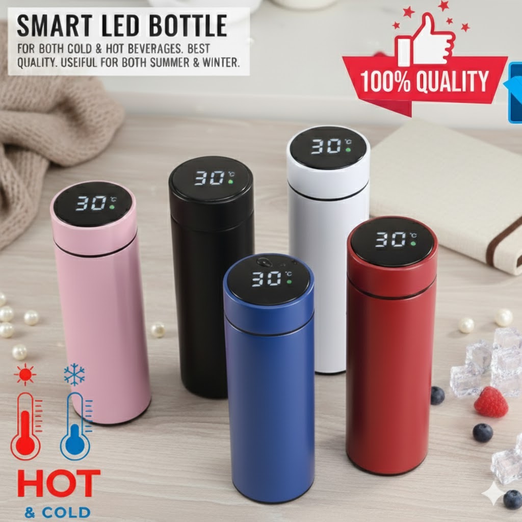 Smart Thermos Thermal Temperature Display Digital LED Vacuum Flask High Grade 304 Food Grade Stainless Steel Insulated Travel Hot Water Bottle