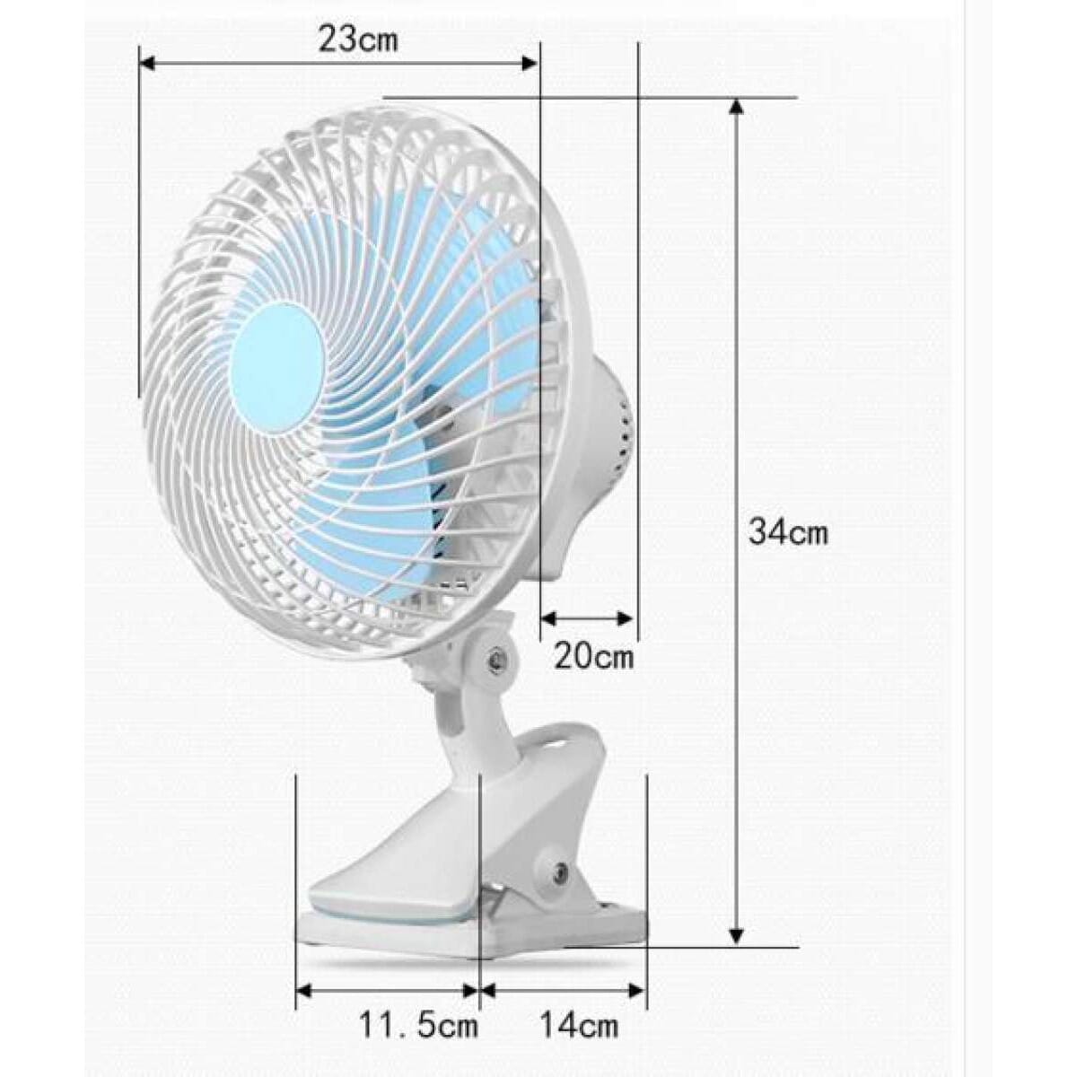 Portable Mini Clip Fan | Compact Clip Fan for Desk | Direct Power Connection