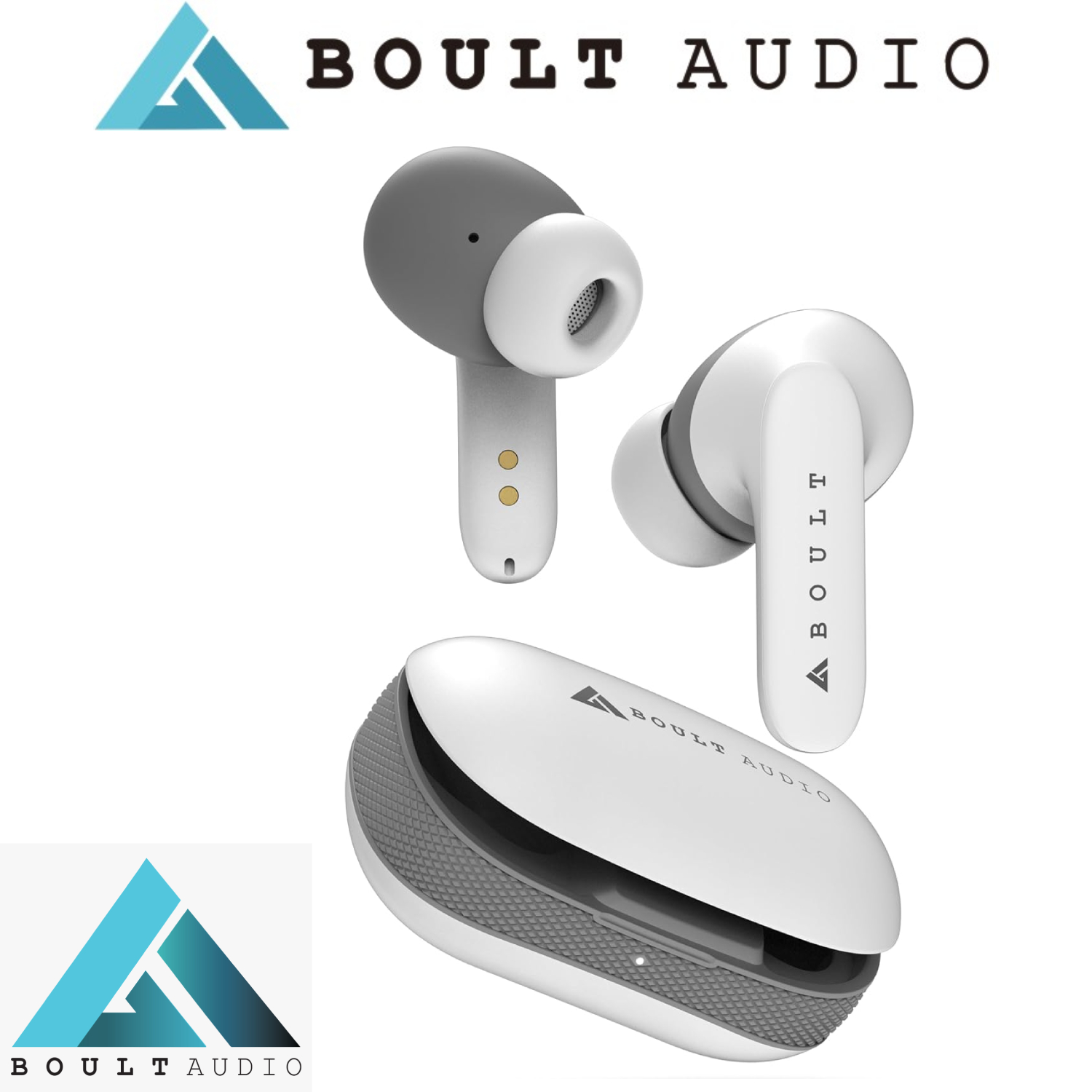 Boult Audio AirBass Y1 Z20 TWS, 40H Playtime with Zen Environmental Noise Cancellation, Fast Charging Type-C, IPX5 Water Resistance, Touch Controls and Voice Assistant Bluetooth in Ear Earbuds (White)