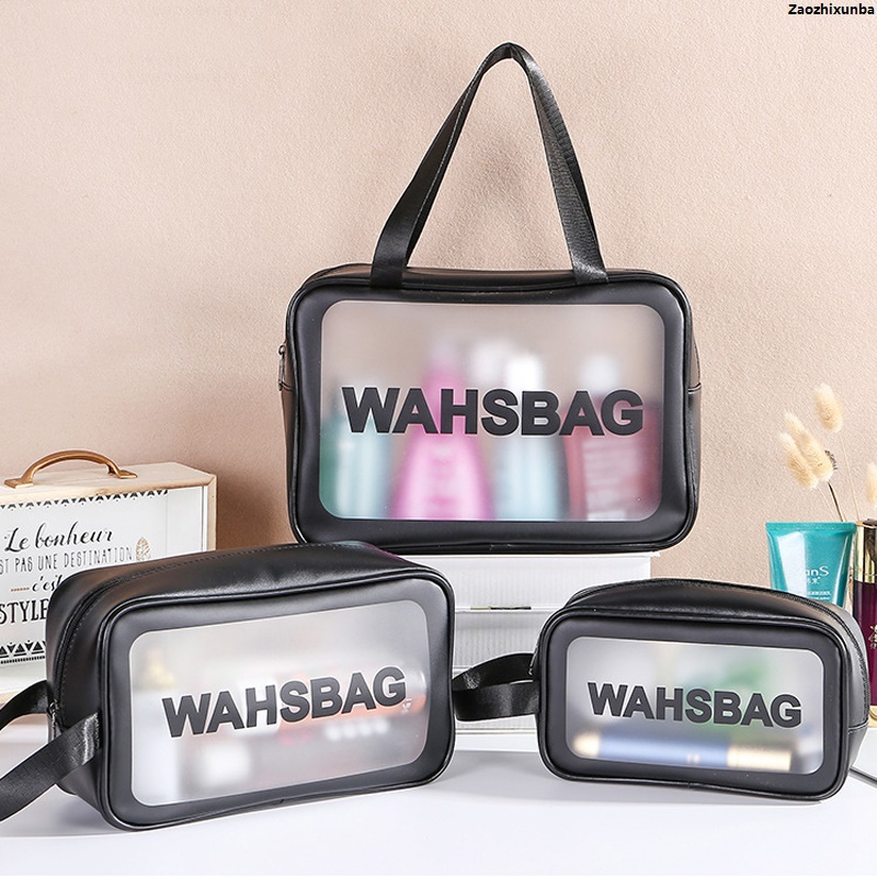NEW Zaozhixunba【New arrival】1PCS Transparent Zipper Cosmetic Bag For Women Travel Waterproof Toiletry Travel Makeup Organizer CaseHigh Quality