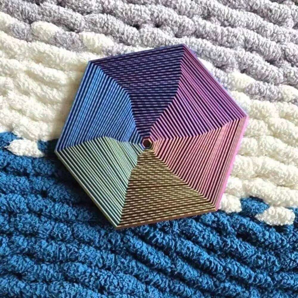 Funny Anti-stress Fractal Playing Sensory Portable Cube Fidget Toy Mindful Meditation Tool PLA Hexagon Spiral