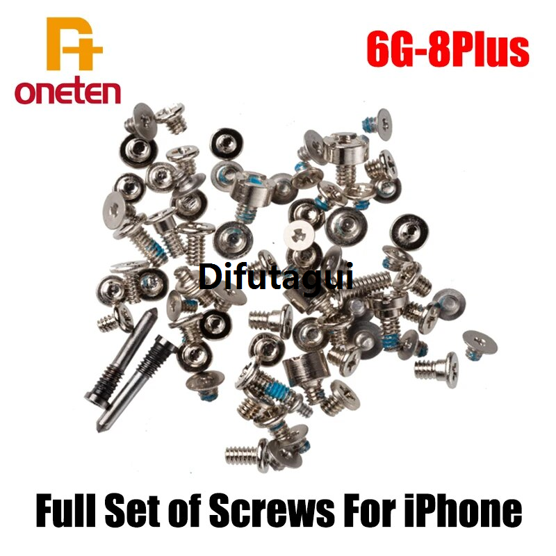 Difutagui Full Set Screw Replacment For iPhone 6 6P 6S 6SP 7 New style 8 Plus with Bottom Pentalobe Screws Phone Parts