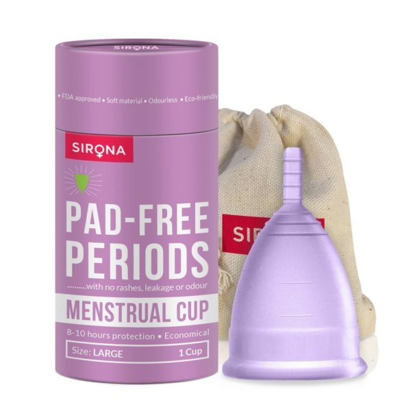 Reusable Menstrual Cup for Women | Large Size| Protection for Up to 8-10 Hours |