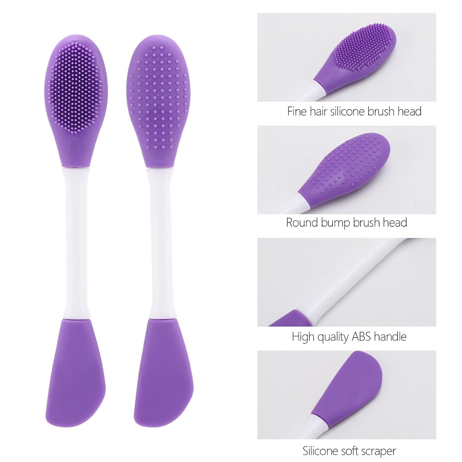 1 Piece 2 in 1 Double-Sided Facial Scrubber Brush Tool for Deep Gently Exfoliating of Face & Body