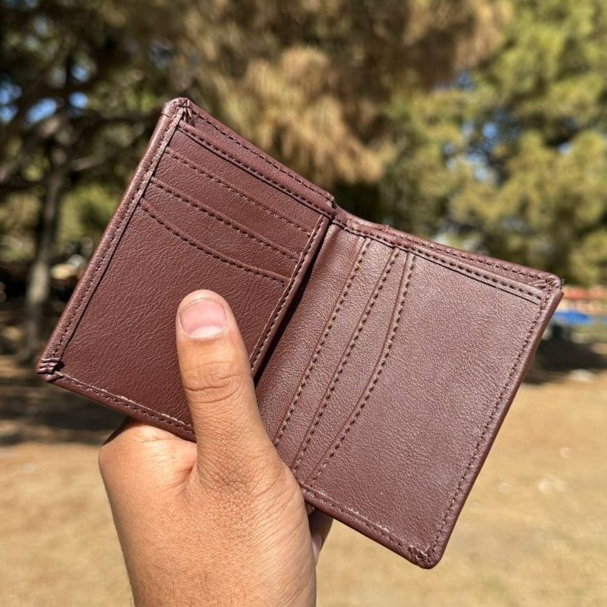 New Elegant Black PU Leather Slim Wallet for Men with Card & Money Slots
