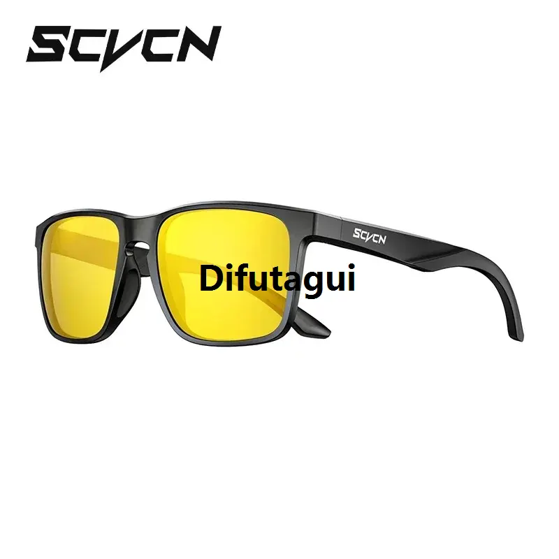 Wenefang New SCVCN Night Vision Sunglasses Cycling Driving Glasses Fashion Y2K Trave Glasses UV400 Mtb Fishing Sports Goggles Oversized Man