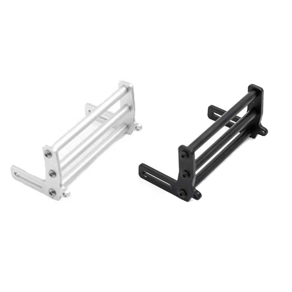 NAMUNY 2 Pcs Metal Front Bumper Universal for 1/10 RC Crawler TRX4 SCX10 SCX10 II 90046 90047 Upgrade Parts,Black and Silver